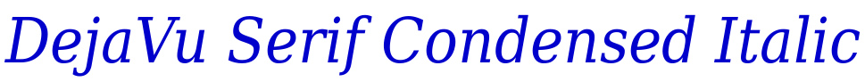 DejaVu Serif Condensed Italic フォント